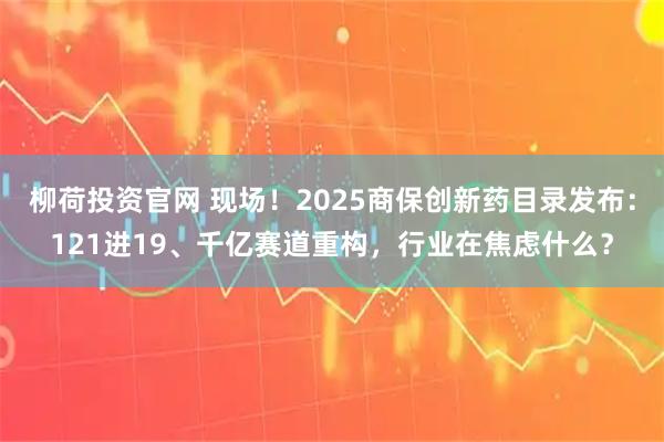 柳荷投资官网 现场!2025商保创新药目录发布:121进19、千亿赛道重构,行业在焦虑什么?